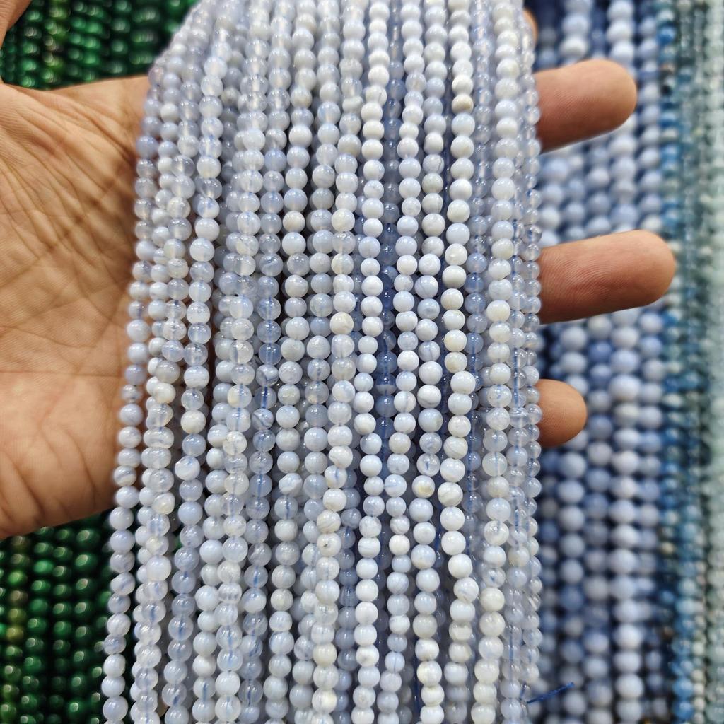 Blue Series Aquamarine & Blue Lace Agate Natural Stone Beads for DIY Jewelry