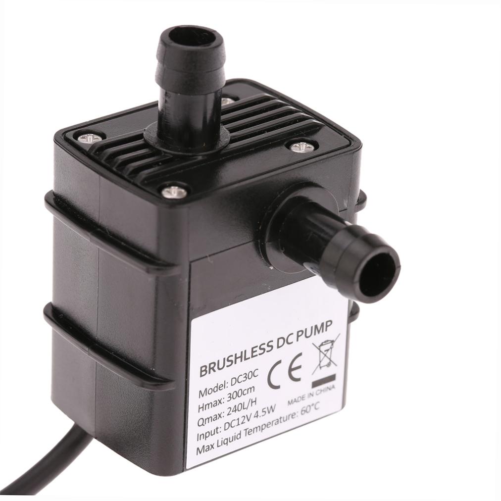 

Decdeal Ultra quiet Mini DC12V 4.5W Micro Brushless Water Oil Pump Waterproof Submersible Fountain Aquarium Circulating 12V 500mA