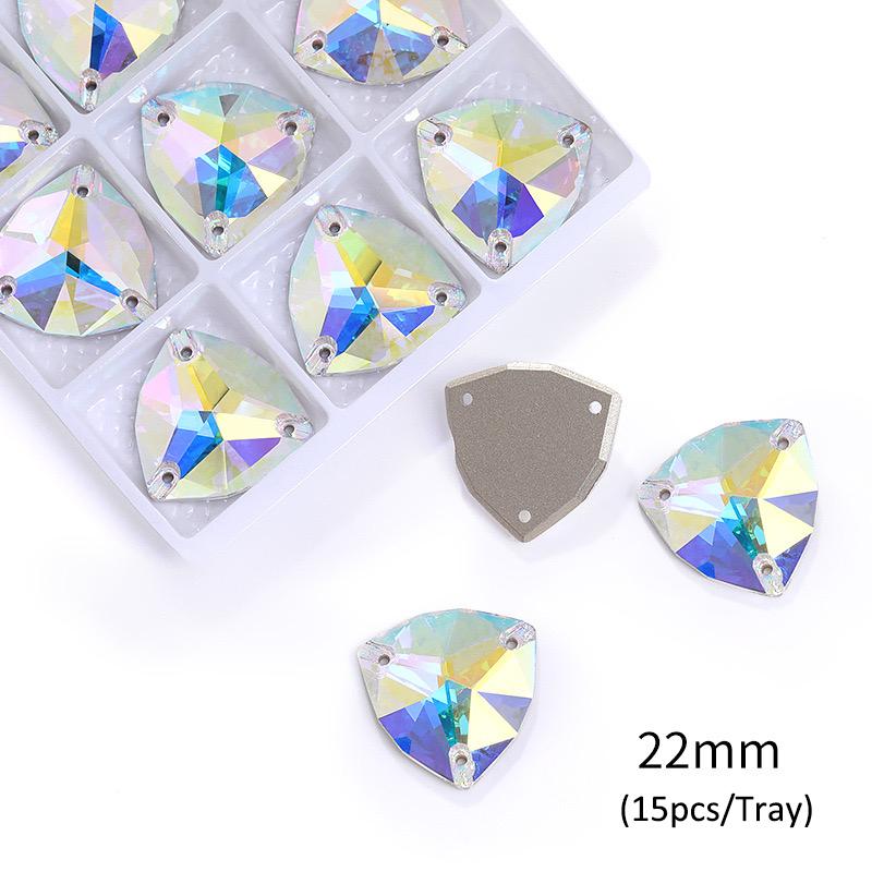 New High Quality Sew on Crystal Flatback Glass AB Rhinestones for Clothing Shoes and DIY Accessories Crystal AB