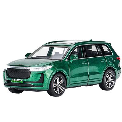 1/32 Lider İdeal ONE EV Alaşımlı Pres Döküm Araba Modeli Oyuncak Simülasyon Araç Geri Çekilebilir Ses Işık Koleksiyonu Oyuncak Çocuklar İçin Hediyeler