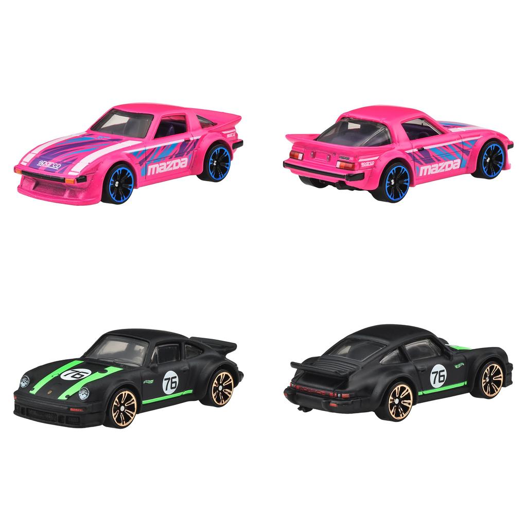 Hot Wheels Neon Speeders Assorted Vehicle Toys, 10-Car Box, Ages 3+, Multicolor, 986E-HLH72