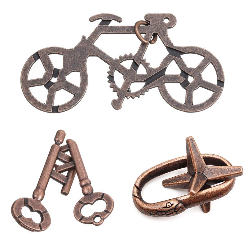 Zinc Alloy Puzzle: Nine-Ring Luban & Kongming Lock Intelligence Toy