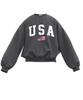 Oeta Usa Flag Double Cotton Overshoulder Balloon Fit Sweatshirt