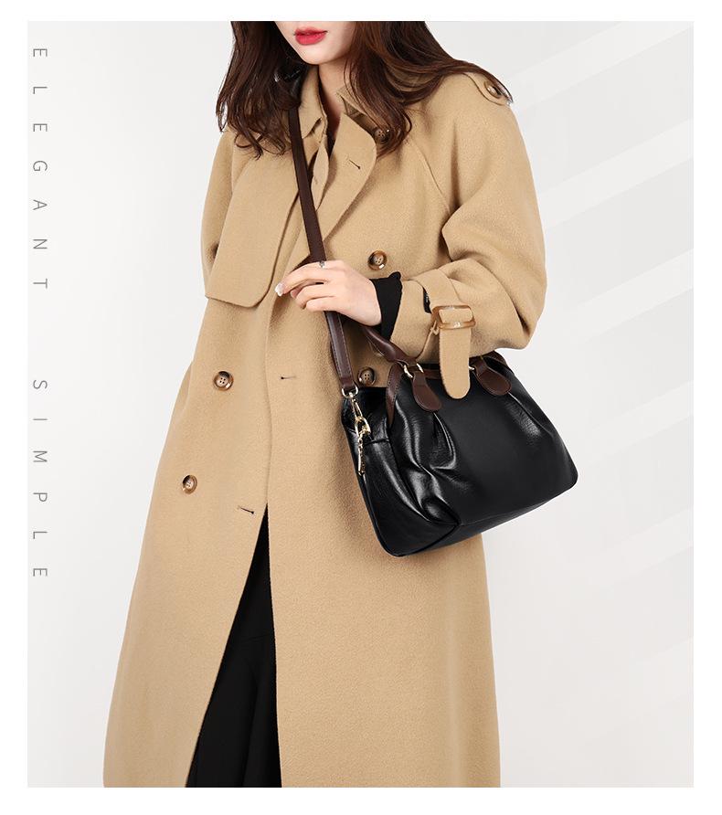 2025 Retro Multi-Layer Casual Tote Bag - Large Capacity for Middle-Aged Women, Crossbody Handbag