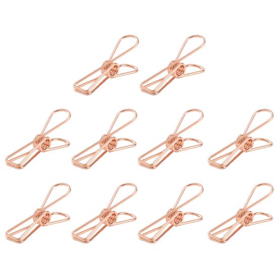 

10 шт., длинный хвостовой зажим, сильная зажимная сила, высокая устойчивость, хорошая прочность, широко используемый портативный фиксированный стальной зажим для палатки на открытом воздухе, принадлежности для кемпинга розового золота