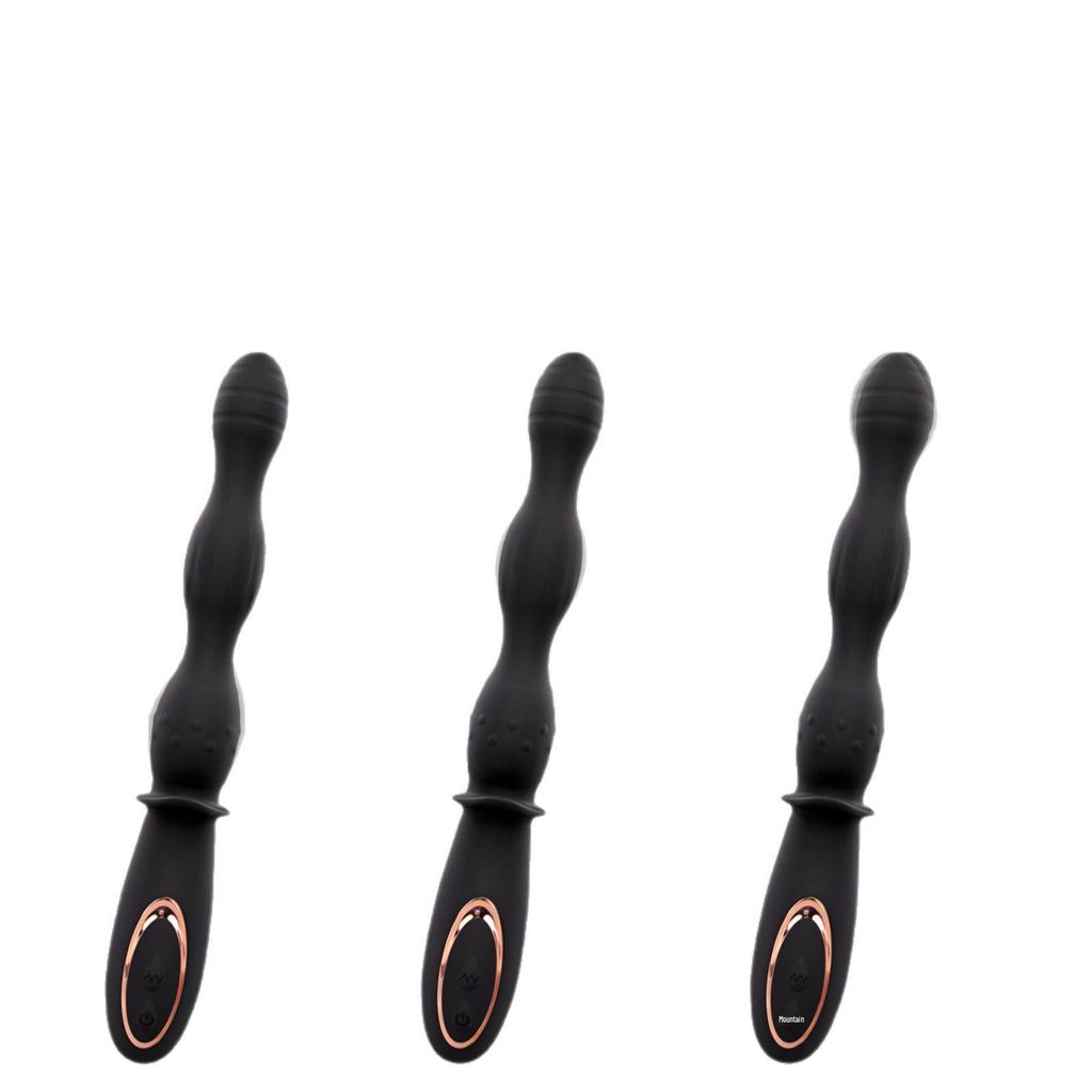 Automatic LED Vibrating Anal Plug with Retractable Bead and Massage Function
