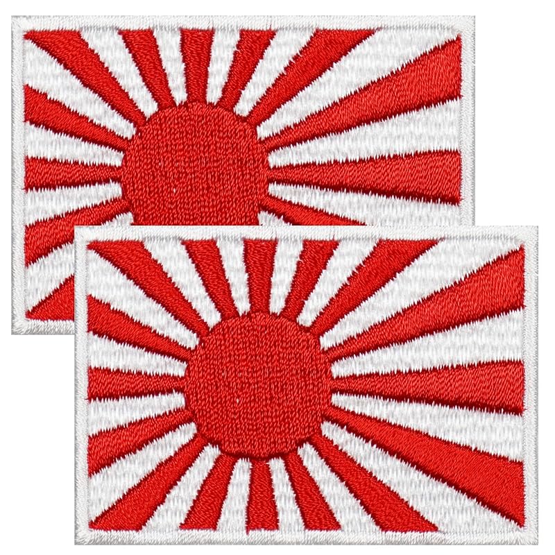 

patch iron on adhesive Survival game military WappenCook Japan national flag embroidery Hinomaru rising sun flag M set (Rising sun flag 2 pieces)
