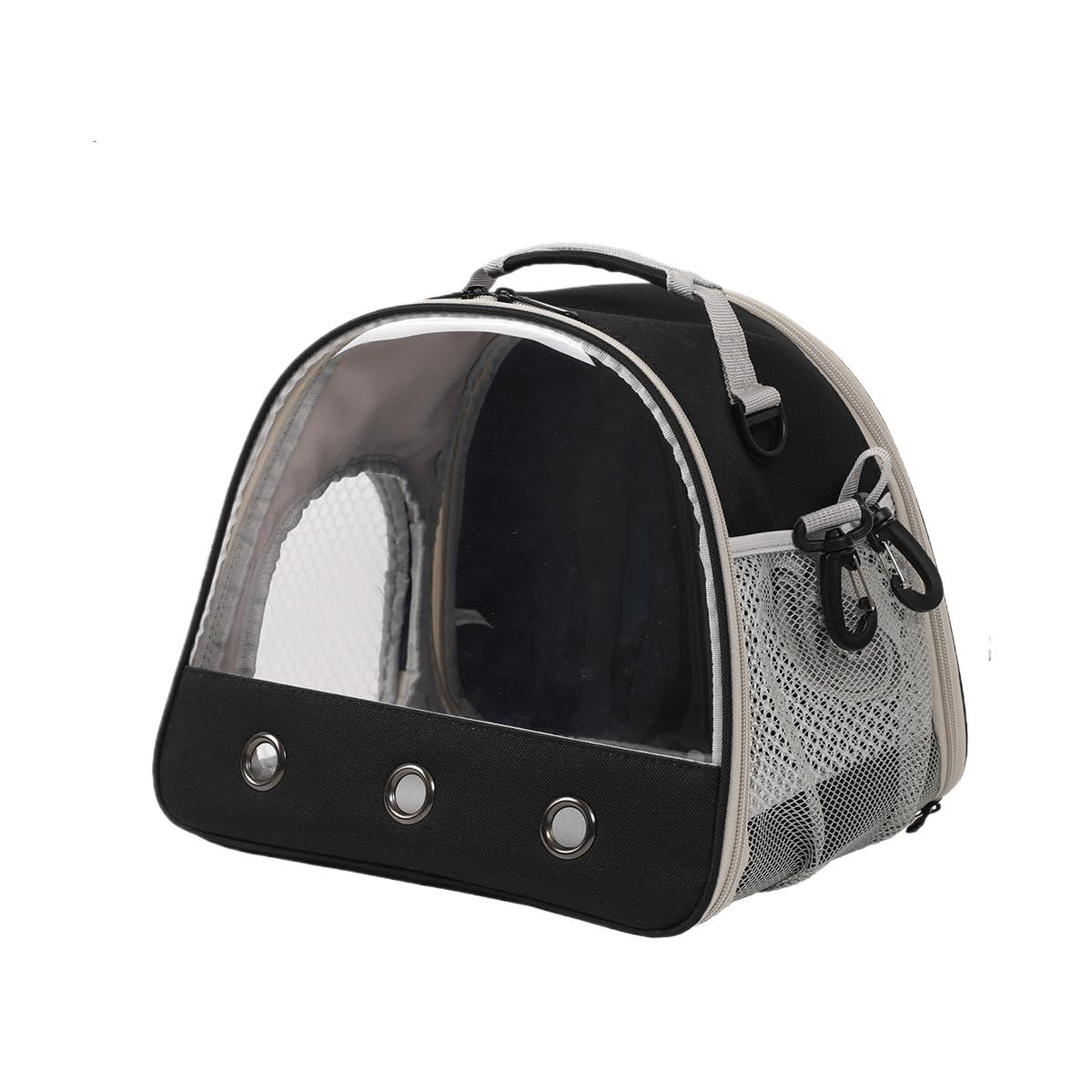 

Мини-сумка для подгузников «Хомяк Ежик» Джунгарский хомяк Сахарный планер Прозрачная дорожная сумка Дорожная сумка для мини-питомцев Дорожная клетка чёрный