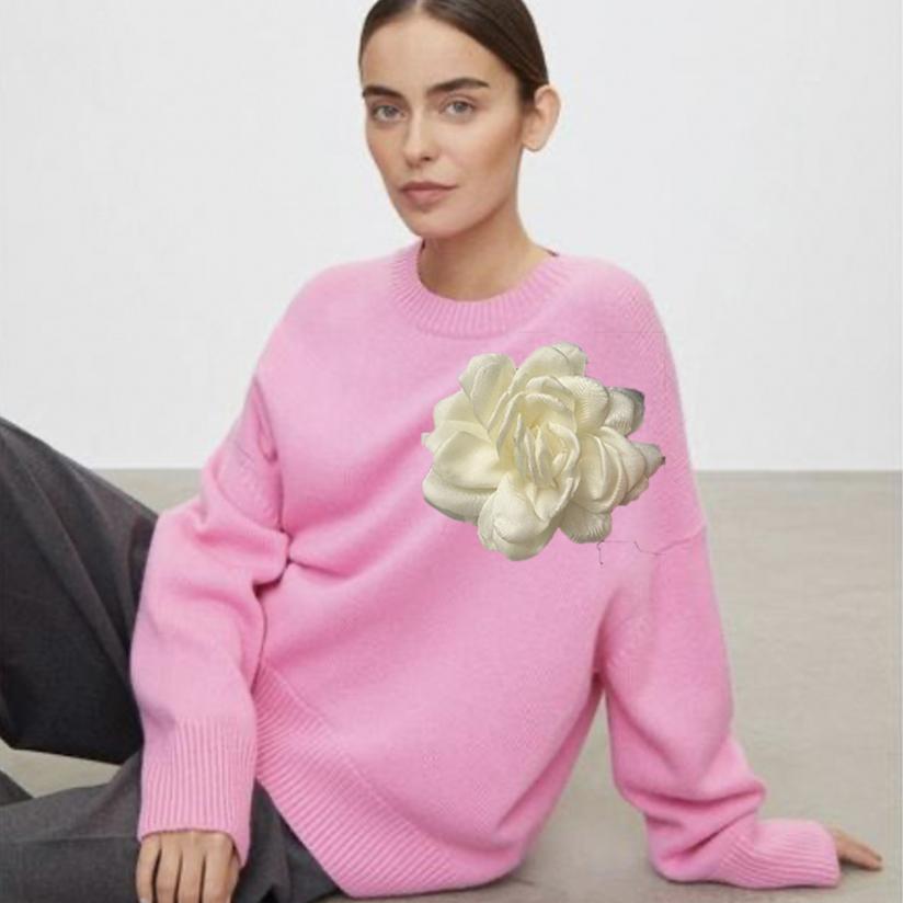 

Женские свитера, осенние свитера с длинным рукавом и цветочным принтом, свободные свитера, модные повседневные вязаные топы с круглым вырезом, пуловеры для женщин, повседневные свитера, джемперы One Size
