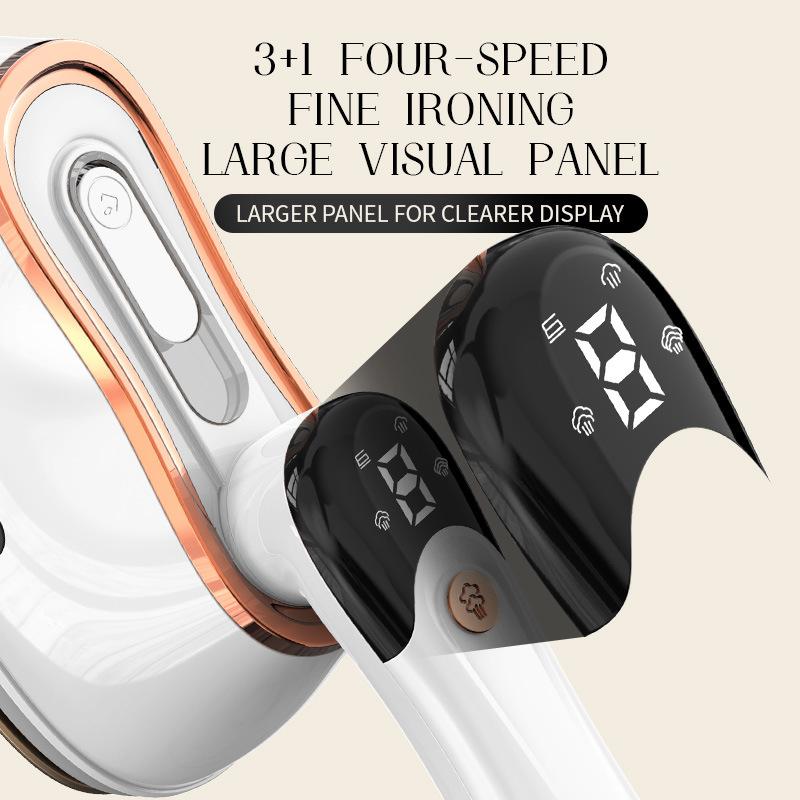 Handheld Steam Iron Foldable Garment Steamer 1200W Power Portable 4 Speed Steamer Touch Screen Rotary Electric Iron