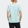 Adidas Gradient Print Logo Sports Round Neck Short Sleeve T-Shirt Women Tops Green GP0674
