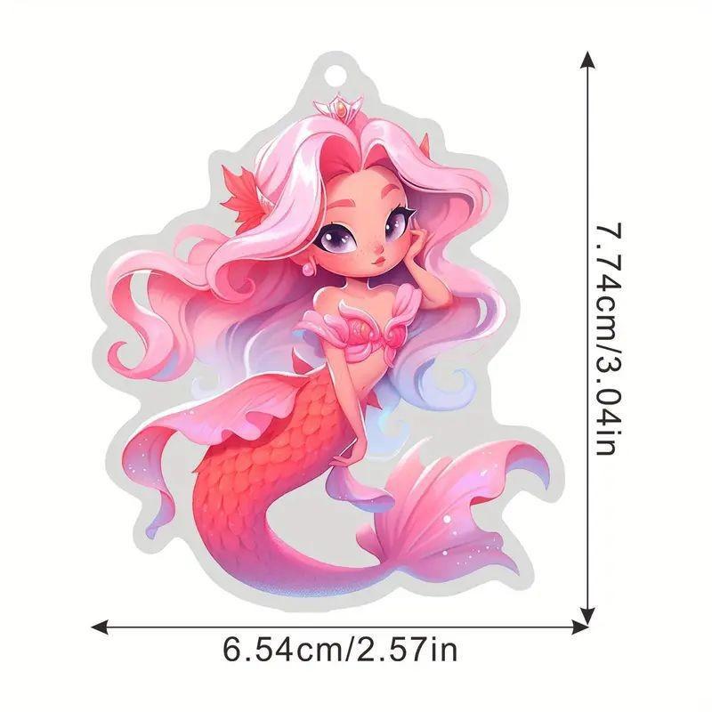 Charming Unique Acrylic Mermaid Car Pendant For Vibrant Decor Interior