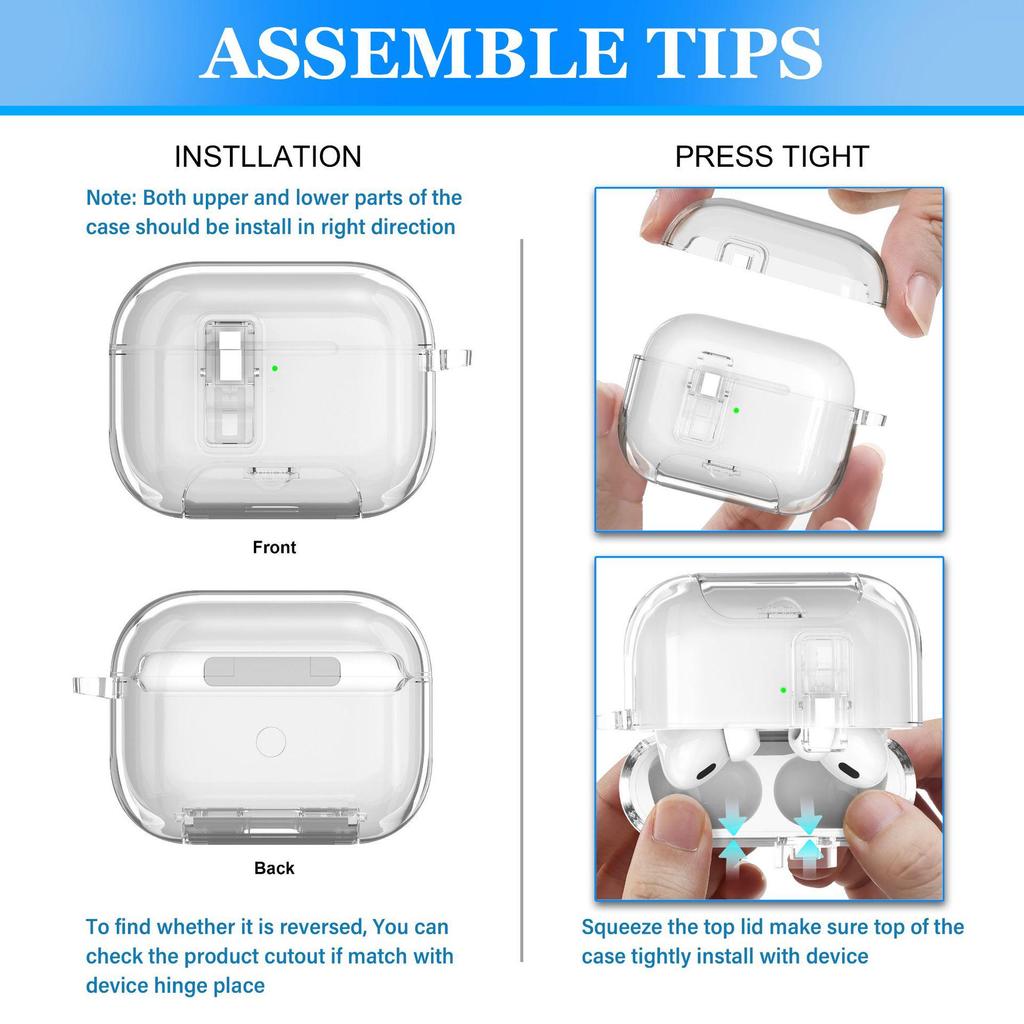 Protective Case for Apple AirPods Pro 2 Bluetooth Earphones