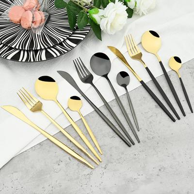 4 Teile/satz Westlichen Bunte Geschirr Set Edelstahl Besteck Geschirr Messer Gabel Kaffee Löffel Besteck Küche Geschirr Set