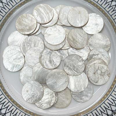 10pcs Round Mother of Pearl Mosaic Tiles Natural Shell Mosaic Pieces for Home Decoration Crafts Materials Hobbies 917