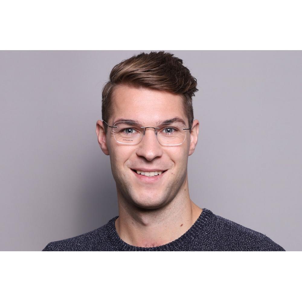 Rimless Rectangle Shiny Black SmaRtbuy Collection Harlo Rt 008a C4 Fashion Unisex Eyeglasses