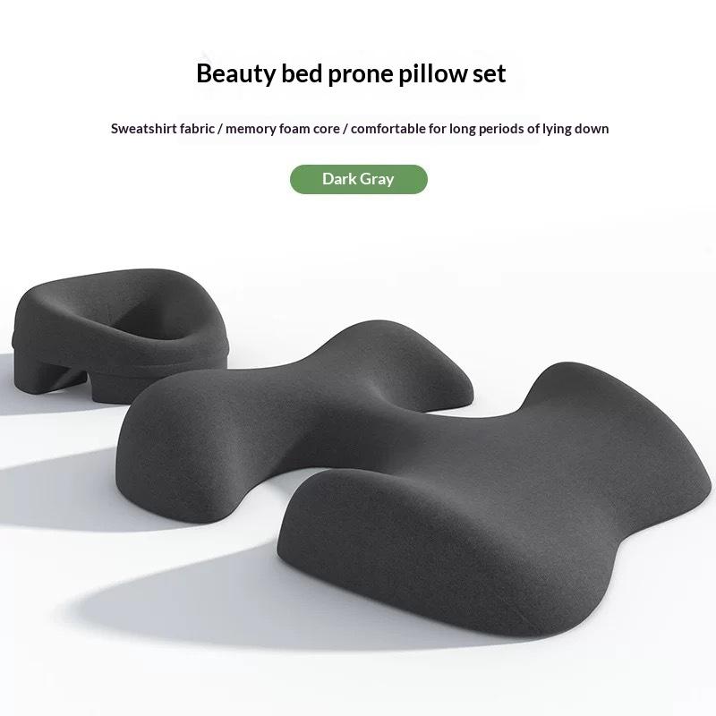 Memory Foam Face Pillow for Massage Bed Spa Salon Facial Hole Cushion with Chest Support for Comfortable Sleeping