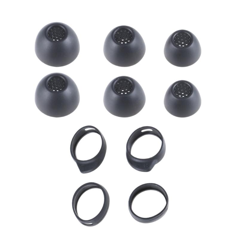 

1 комплект силиконовых насадок для беспроводных наушников Buds FE, улучшает звук, легко устанавливается, 4 размера чёрный