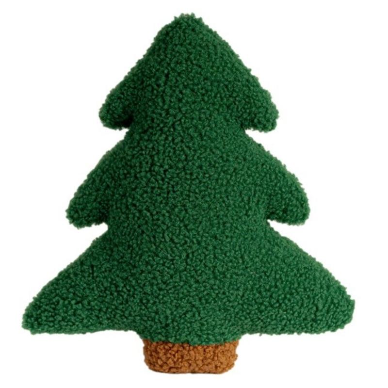 Christmas Tree Shape Furry Throw Pillow Warm Decorative Sofa Couch Bed Cushion For Living Room Bedroom Car Interior