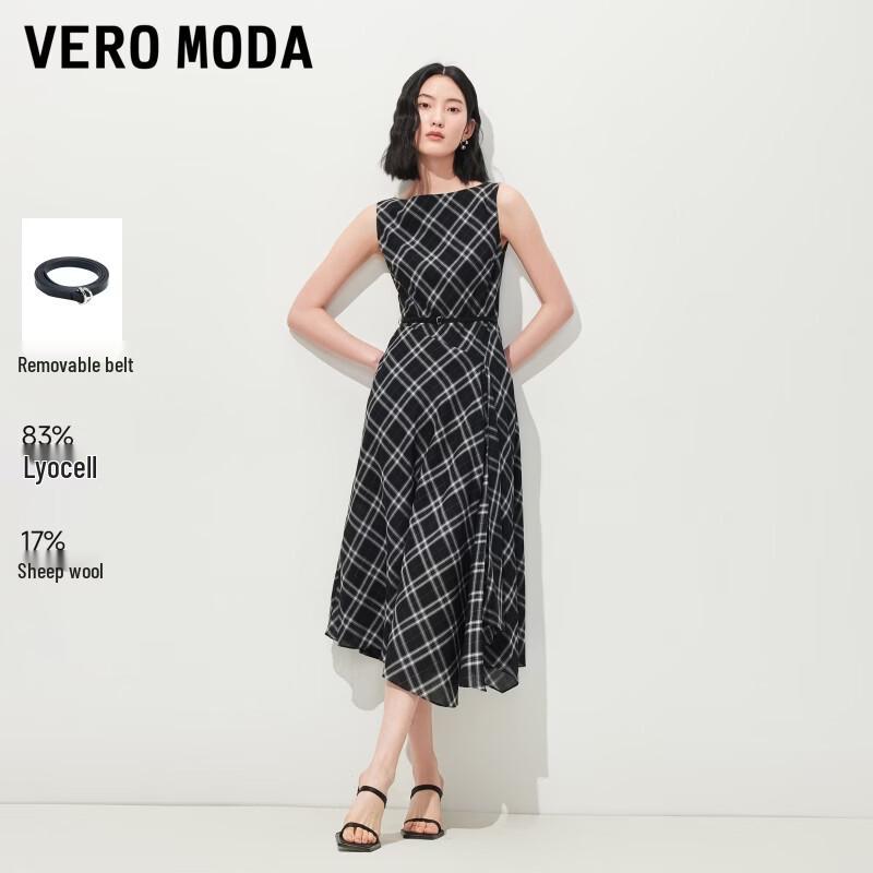 VEROMODA Plaid Print Sleeveless A-line Maxi Dress S