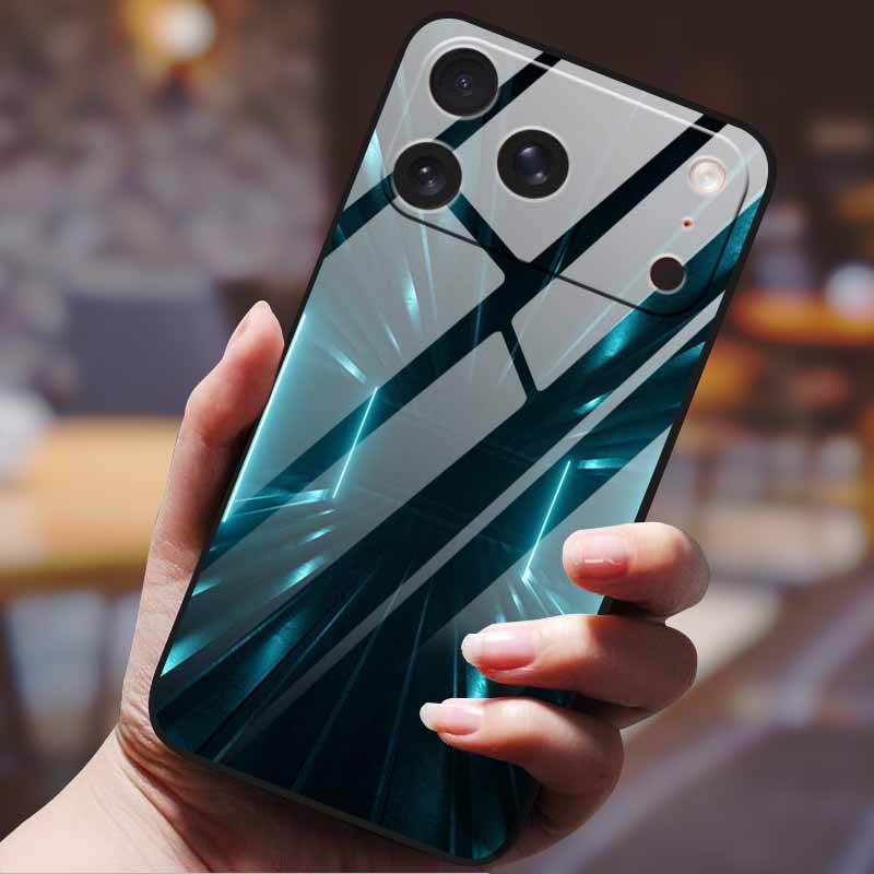 Phone Case for Iphone 17 Pro Max Iphone17 Air Tempered Glass Hard Back Cover Bumper 17pro Funda Cartoon Anime Fashion Pattern