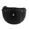Half Helmet Breathable Sun Blocking Retro Safe PU Leather Motorcycle Helmet for Men Women Black Leather