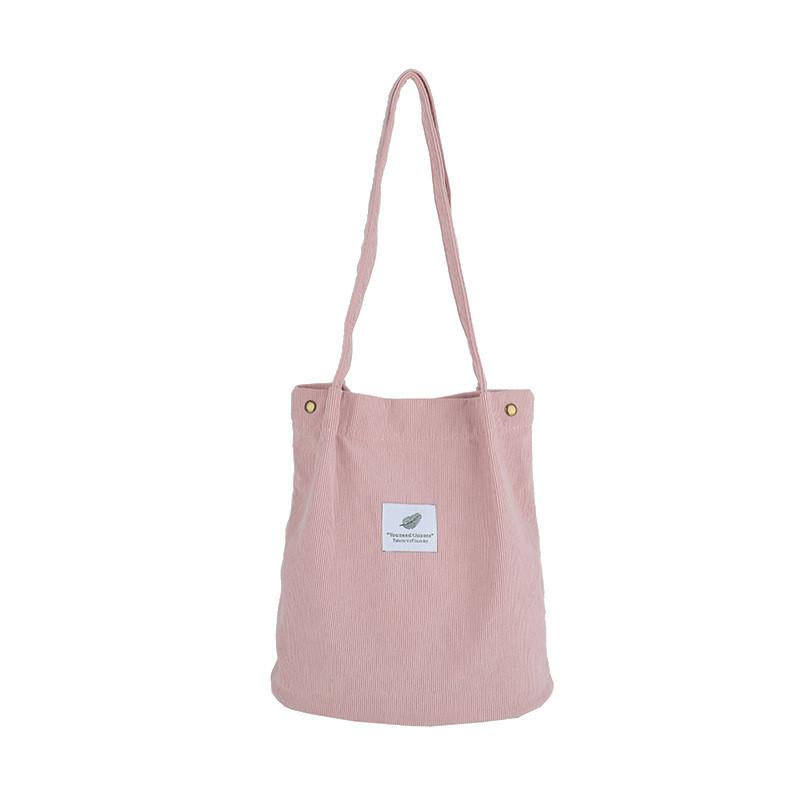 Borsa Tote da Donna Grande Capacità in Velluto a Coste Borsa a Mano per Viaggi Casual e Uso Quotidiano