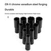 10pcs 1/2" Drive Metric Impact Socket Set Universal Socket Metric Drive Deep Socket Set Wrench for Air Pneumatic Repair Tools
