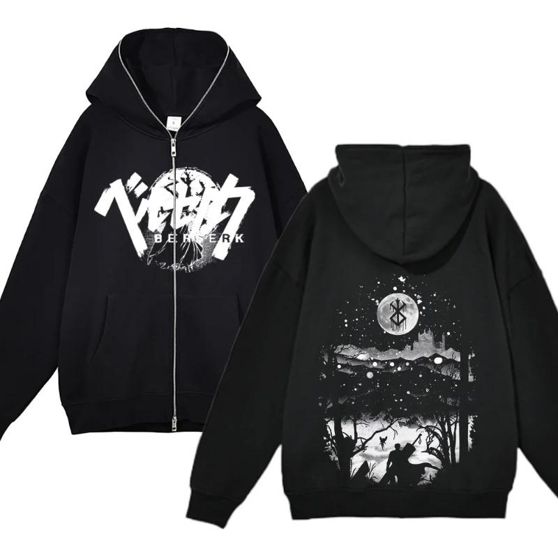 European and American fashion zippered sweatshirt Full Zip Up Hoodies