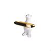 Snowy Bear Figurine Tray Eggshell White Small Item Holder