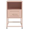 Nightstands 2 Pcs Pink 36 X 39 X 60.5 Cm Steel