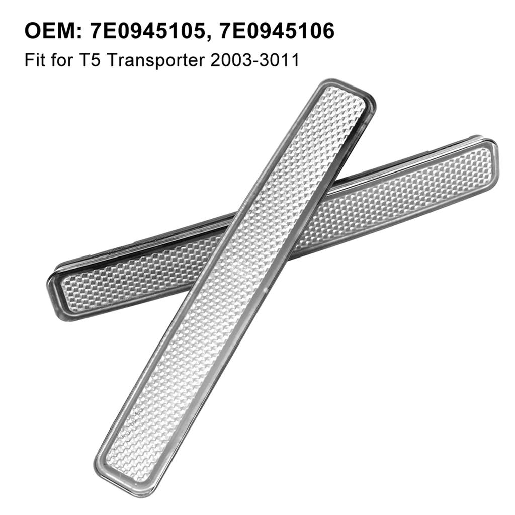 Par Bakre Støtfanger Reflektor Monteringslys Passer for T5 Transporter 20033011 7E0945105Hvit