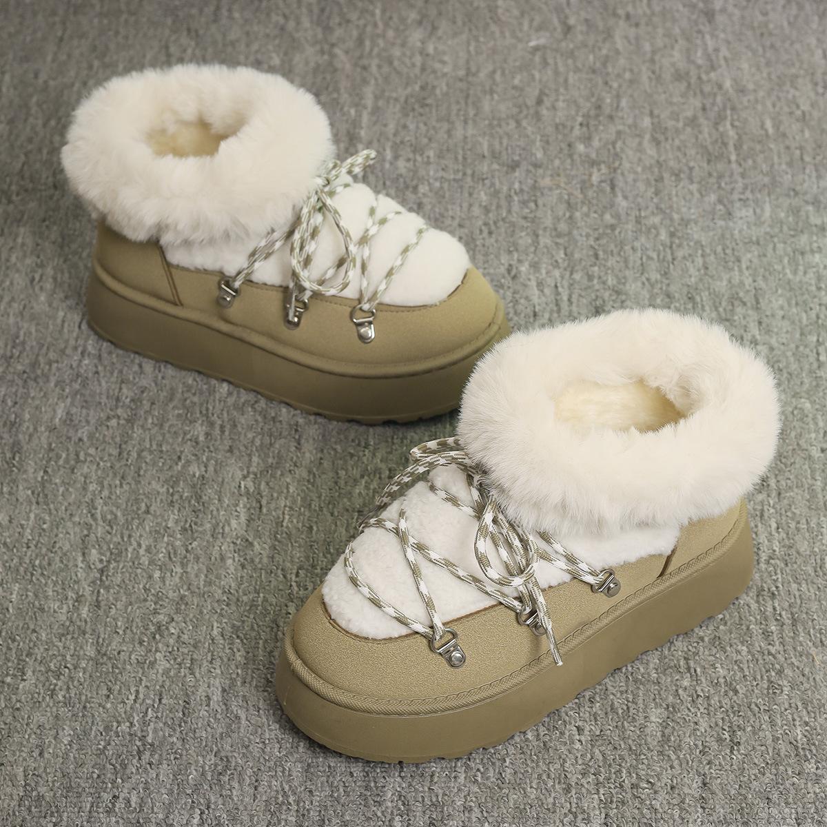 

Женские зимние сноубутсы, не утомляющие ноги, толстая подошва, нескользящие, холодные, с подкладкой, утолщенные, теплые, для дома, улицы, путешествий, хлопковые туфли 41 (half a size smaller) зелёный