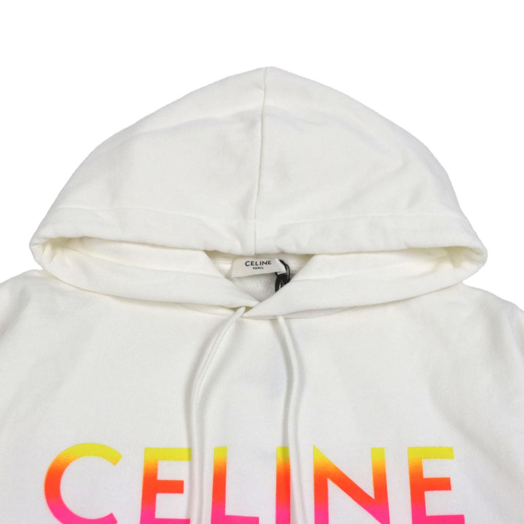 Celine Hoodie White Cotton Mens S 2Y753670Q Used