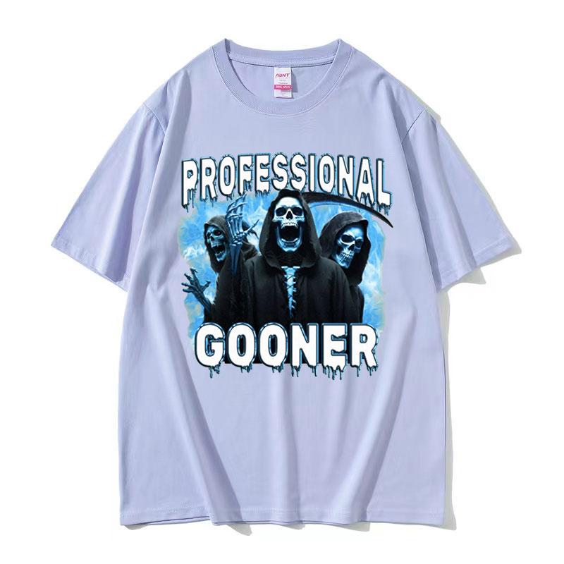 Magliette Meme Divertenti Offensive Professionali Gooner Goon Scherzo Sessuale Festa Uomo Magliette Oversize moda Cotone di Alta Qualità