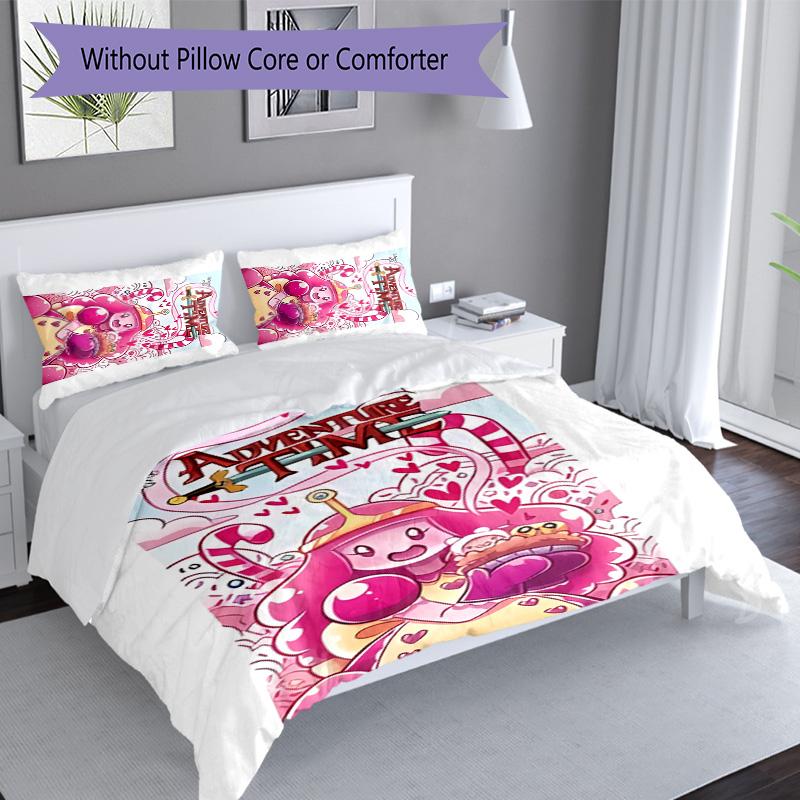 3pcs Adventure Time pattern bedding set duvet cover set includes duvet cover &pillowcases, perfect all season bedroom decoration & gift