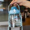 Cute Summer Large Capacity Water Bottle with Straw