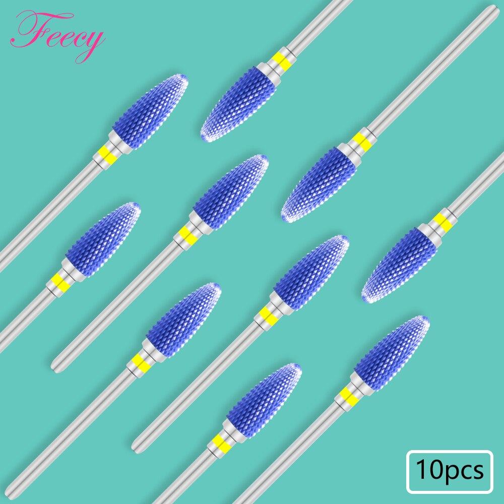 10PCS Milling Cutter For Manicure Set Ceramic Nail Drill Bits Cutters for Removing Gel Varnish Manicure Machine Accessories Mill