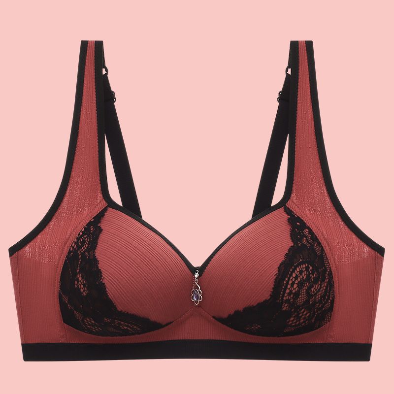 Tank Top Large Bra No Steel Rim Sexy Lace Wrap Bra Adjustable Women's Breathable Bralette