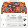 1 Piece Of Bohemian Round And Rectangular Tablecloth, Available In Various Sizes, Polka Dot Print Design, Hippie Culture, Carnival Decoration, Mexican