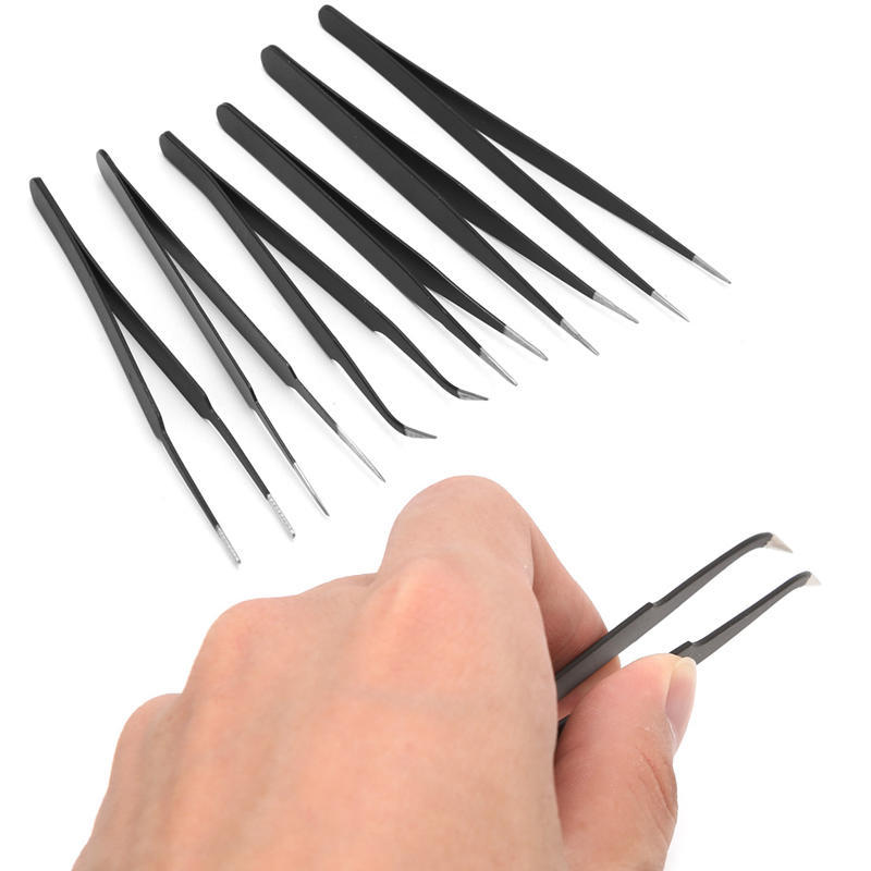 

Инструмент для сбора геля для дизайна ногтей, бусины из нержавеющей стали, пинцет, портативный DIY ювелирные изделия ESD 15