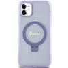 Guess Guhmn61Hrsgsu Iphone 11 / Xr 6.1 Fioletowy/Purple Hardcase Ring Stand Script Glitter Magsafe