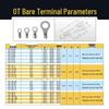 OT14-6 Copper Round Lug Cold Crimp Terminal, 500 Pcs