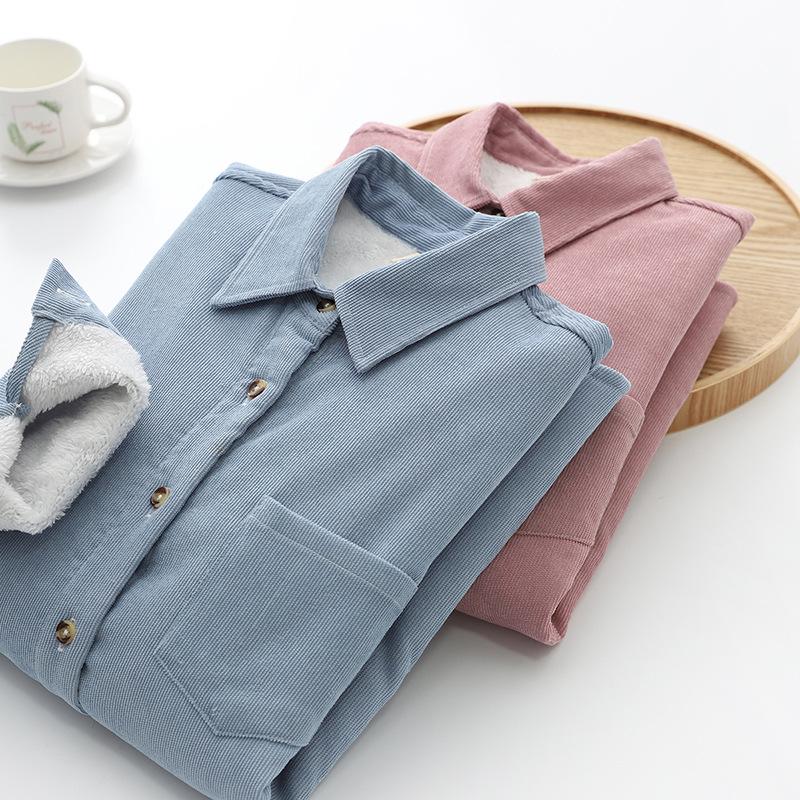 Chemise décontractée rétro 2024 pour femme à manches longues en velours respirant – Nouvelle collection Automne/Hiver