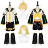 V Len Rin Cosplay Costumes Wig Set For Men Women Singer Twins Cosplay Patent Leather Uniform For Party Comic Con Outfits