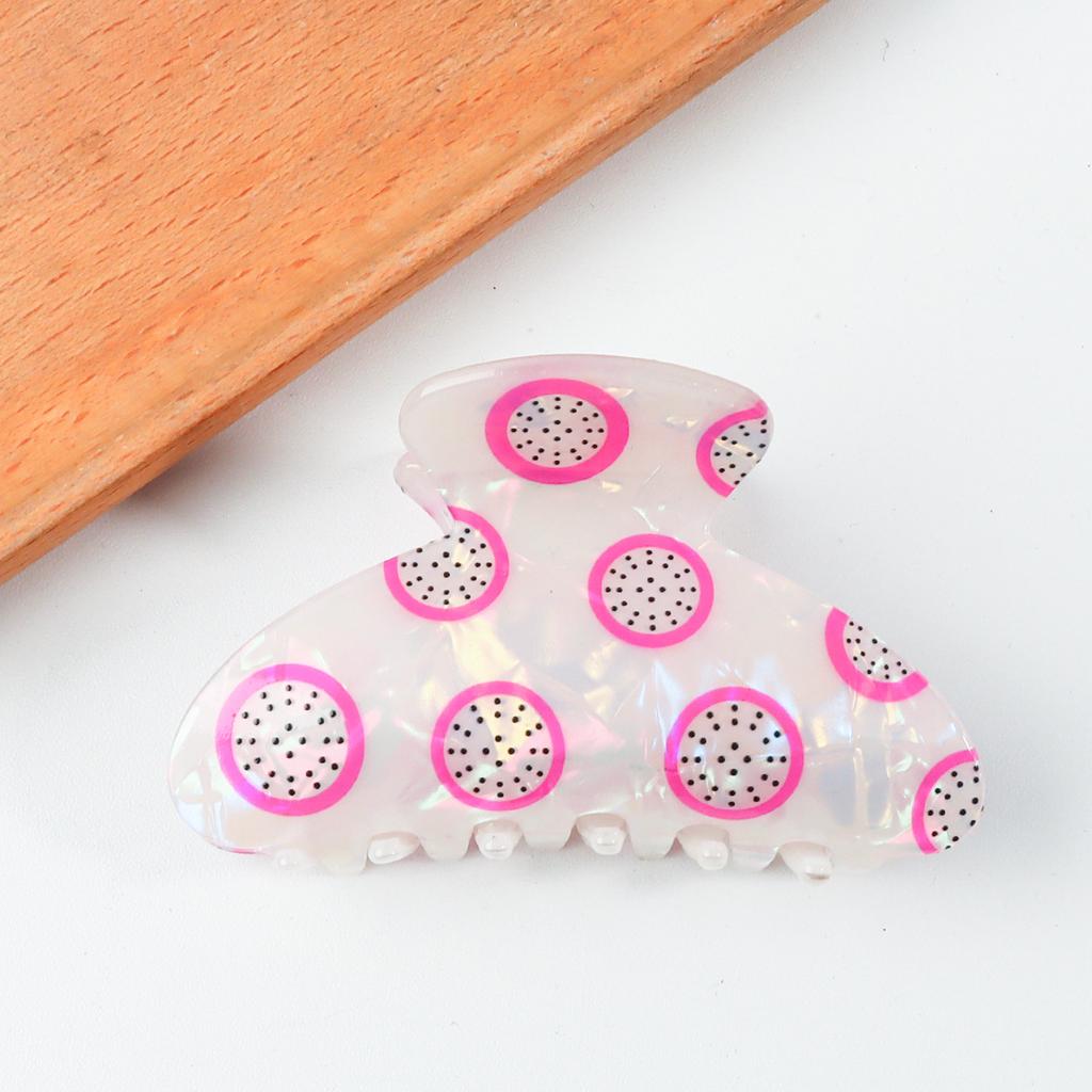 8.6cm New Fruit Lemon Print Hair Claw Summer Simple Colorful Claw Clip Fashion Crab Hair Clips Hair Accessories for Women Girls