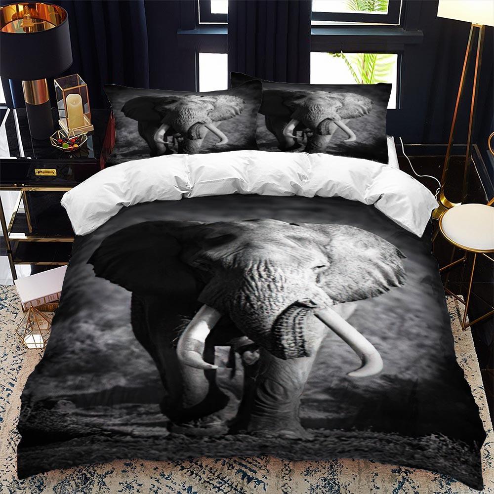 Wild Animal Theme Elephant Duvet Cover for Kids & Teens