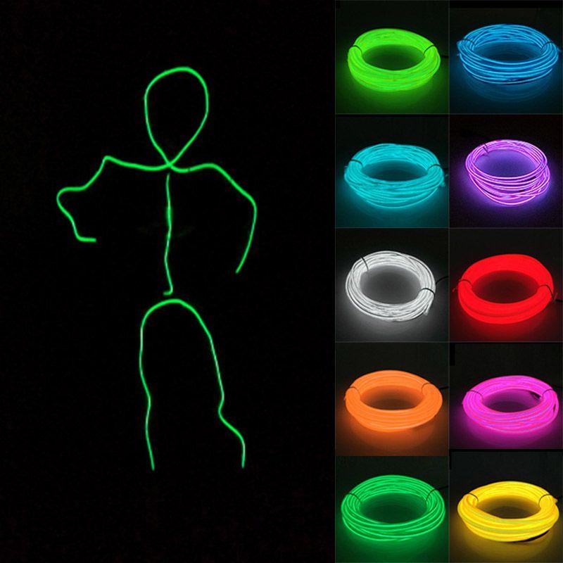 Vibrant El Wire Costume Illuminated Strips For Adults And Kids Perfect For Halloween Parties