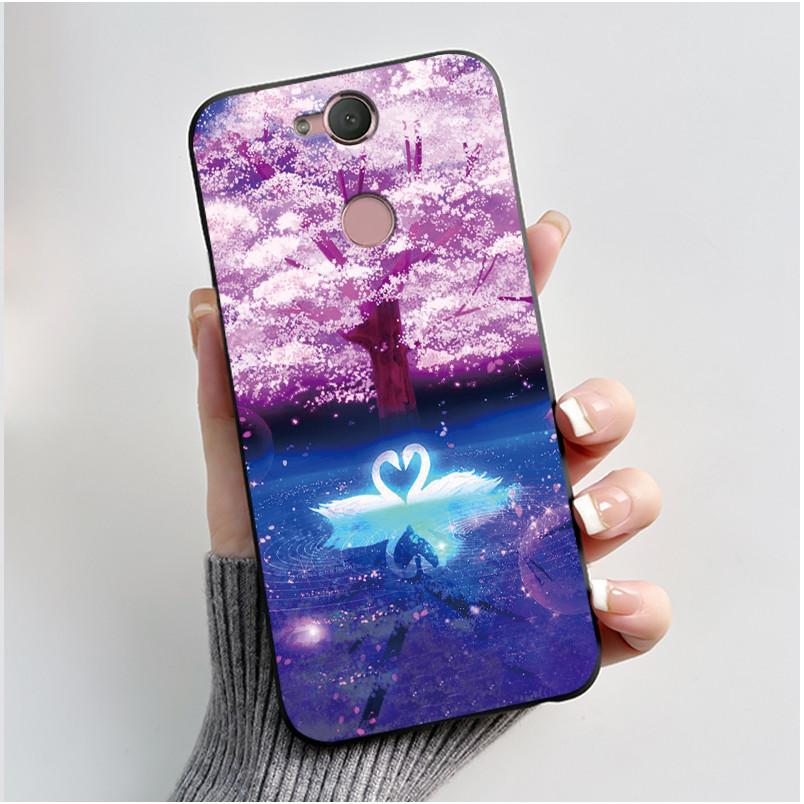 Cute Case For Sony Xperia XA2 / Xperia XA2 Ultra Capa Coque Printing Shell Protective Cover Soft Silicone Cartoon Black Casing