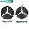 Autoaufkleber Für Mercedes Benz Silberner Rand Neuestes 3D-Stil Emblem Für Mercedes Benz GLC X253 GLE W166 C292 GLS X166 OE-Stil Em